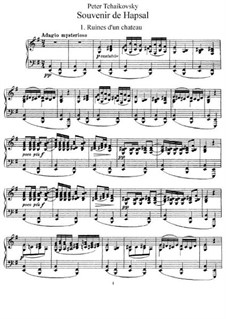 Souvenir de Hapsal, TH 125 Op.2: set completo by Pyotr Tchaikovsky