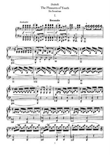 Pleasures of Youth. Six Sonatinas for Piano Four Hands, Op.163: partes by Anton Diabelli