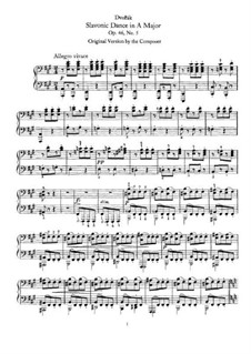 No.5 Skočná: para piano de quadro mãos by Antonín Dvořák