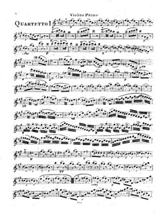 Six String Quartets, Op.2: Quartets No.1-3 – violin I part by Rodolphe Kreutzer