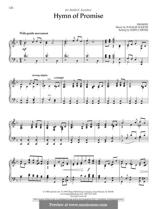 Hymn of Promise: Para Piano by Natalie Sleeth