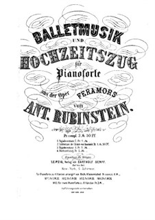 Feramors: Dance of the Brides of Kashmir, for two pianos eight hands – piano I part by Anton Rubinstein