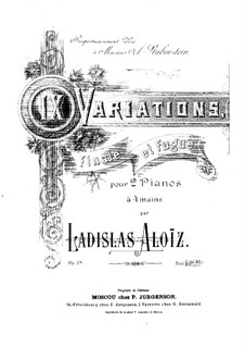 Nine Variations, Final and Fugue, Op.28: piano parte I by Ladislas Aloïz