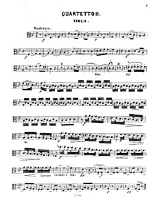 String Quartet No.2 in B Flat Major: parte viola by Carl Ditters von Dittersdorf
