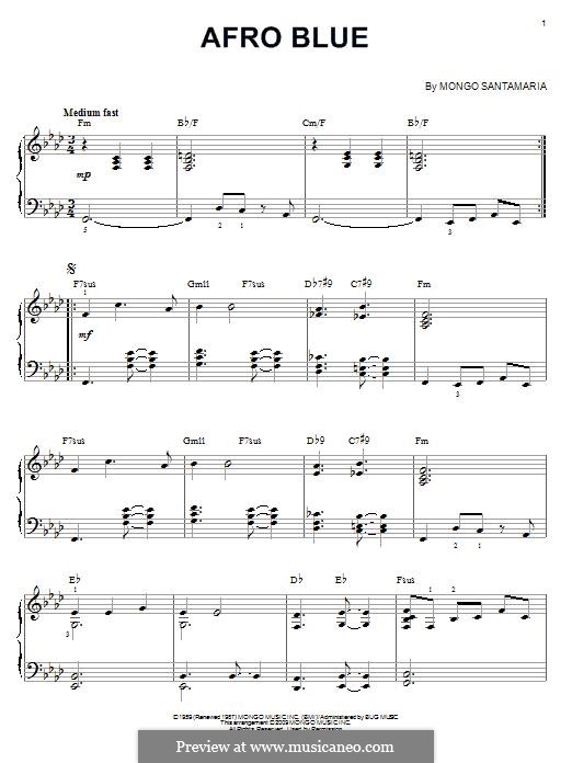 Afro Blue: Para Piano by Mongo Santamaria