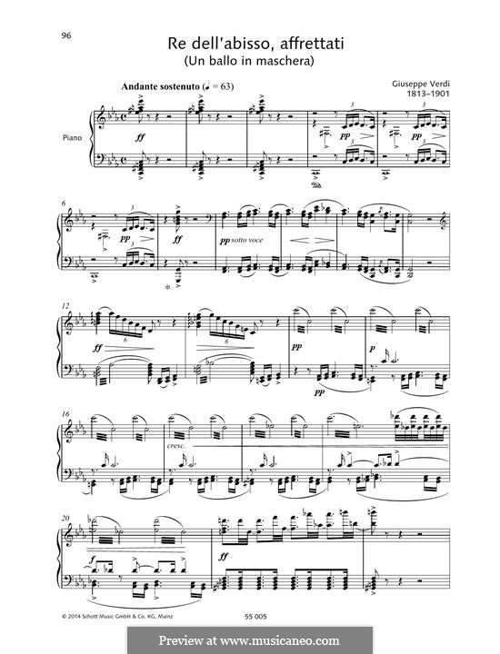 A Masked Ball: Re dell'abisso, affrettati by Giuseppe Verdi