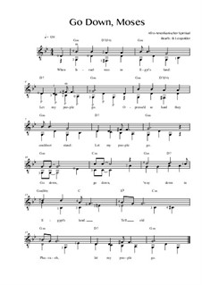 Go Down Moses: Para Guitarra by folklore