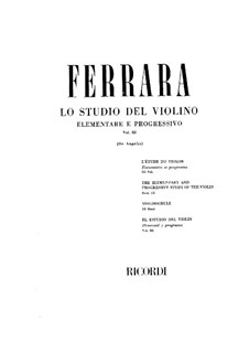 Elementary and Progressive Violin School: volume III by Bernardo Ferrara