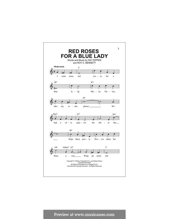 Red Roses for a Blue Lady: melodia by Roy C. Bennett, Sid Tepper
