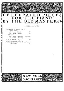 Toccata in G Minor, BWV 915: Para Piano by Johann Sebastian Bach
