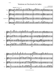 Fine Knacks for Ladies: For wind quartet (with variations) by John Dowland
