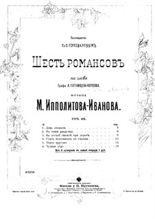 Six Romances for Voice and Piano, Op.22: Six Romances for Voice and Piano by Mikhail Ippolitov-Ivanov