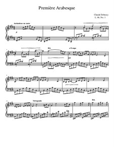 Arabesque No.1: Para Piano by Claude Debussy