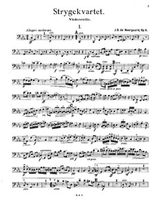 String Quartet in C Minor, Op.6: parte violoncelo by Joachim Neergaard