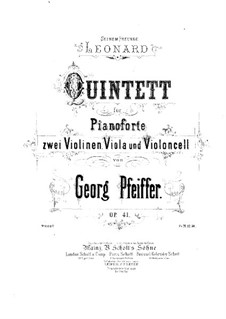 Piano Quintet in C Minor, Op.41: parte violoncelo by Georges Jean Pfeiffer