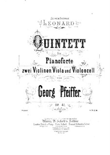 Piano Quintet in C Minor, Op.41: violino parte II by Georges Jean Pfeiffer