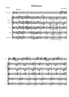 Habanera, Op.21: For violin and string orchestra by Pablo de Sarasate