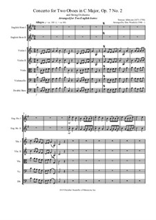 Concerto No.2 in C Major: For two english horns and string orchestra by Tomaso Albinoni