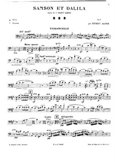 Trio on Themes from 'Samson and Delilah' by C. Saint-Saëns: parte violoncelo by Richard Ernest Alder
