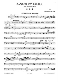 Trio on Themes from 'Samson and Delilah' by C. Saint-Saëns: Double bass part (ad libitum) by Richard Ernest Alder