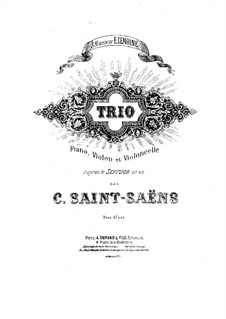 Septet in E Flat Major, Op.65: versão para trio de piano  - parte violinos by Camille Saint-Saëns