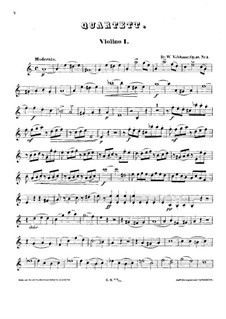 String Quartet in A Minor, Op.58 No.3: violino parte I by Wilhelm Valentin Volckmar