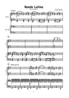 Rondo Latino: Klavierstimme (vierhändig) by Franz Hanauska