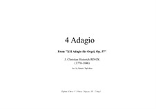 Adagio for Organ 3 Staff: Adagio for Organ 3 Staff by Christian Heinrich Rinck