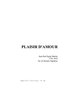 Plaisir d’Amour (The Joys of Love): Para Piano by Jean Paul Egide Martini