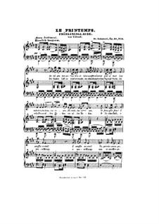 Frühlingsglaube (Faith in Spring), D.686 Op.20 No.2: German and french texts by Franz Schubert