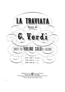 Complete Opera: Version for violin by Giuseppe Verdi