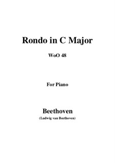 Rondo in C Major, WoO 48: Para Piano by Ludwig van Beethoven