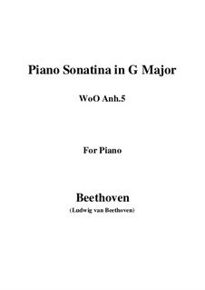 Sonatina in G Major: Para Piano by Ludwig van Beethoven