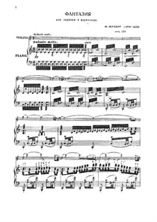 Fantasia for Violin and Piano in C Major, D.934 Op.159: partitura by Franz Schubert