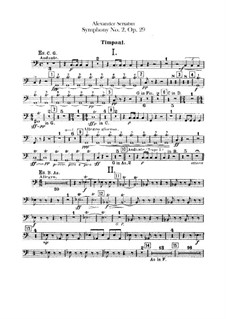 Symphony No.2 in C Minor, Op.29: Timpani and tam-tam parts by Alexander Scriabin