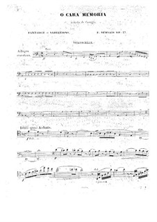 O cara memoria for Cello and Piano, Op.17: Parte de solo by Adrien-François Servais