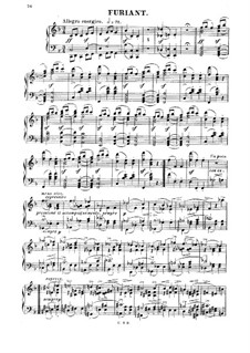 Three Dances: Furiant, for piano by Bedřich Smetana