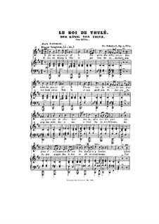 Der König in Thule (The King in Thule), D.367 Op.5 No.5: Partitura piano-vocal by Franz Schubert