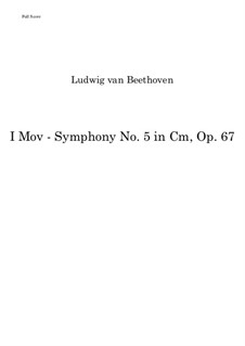 Movement I: Version for brass quintet by Ludwig van Beethoven