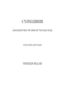 L'abbandono: para flauta e piano by Vincenzo Bellini
