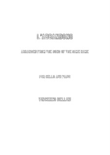 L'abbandono: para Violoncelo e piano by Vincenzo Bellini