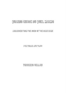 Quando incise su quel marmo: para violino by Vincenzo Bellini