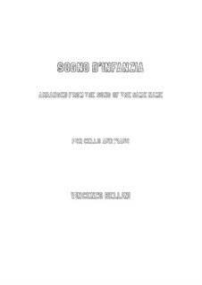 Sogno d'infanzia: para Violoncelo e piano by Vincenzo Bellini