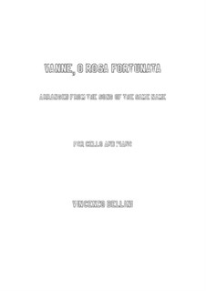 Vanne, o rose Fortunata: para Violoncelo e piano by Vincenzo Bellini