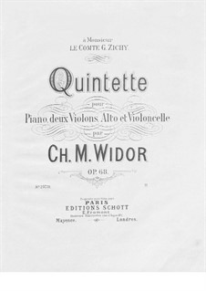 Piano Quintet No.2, Op.68: violino parte I by Charles-Marie Widor