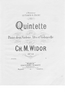 Piano Quintet No.2, Op.68: parte viola by Charles-Marie Widor