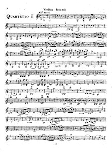 Six String Quartets, Op.2: Quartets No.4-6 – violin I part by Rodolphe Kreutzer