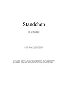 No.4 Ständchen (Serenade), vocal version: D minor by Franz Schubert