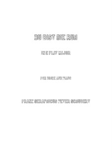 Du bist die Ruh (You are Repose), D.776 Op.59 No.3: para voz e piano (E flat maior) by Franz Schubert