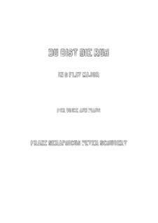 Du bist die Ruh (You are Repose), D.776 Op.59 No.3: For voice and piano (G flat Major) by Franz Schubert
